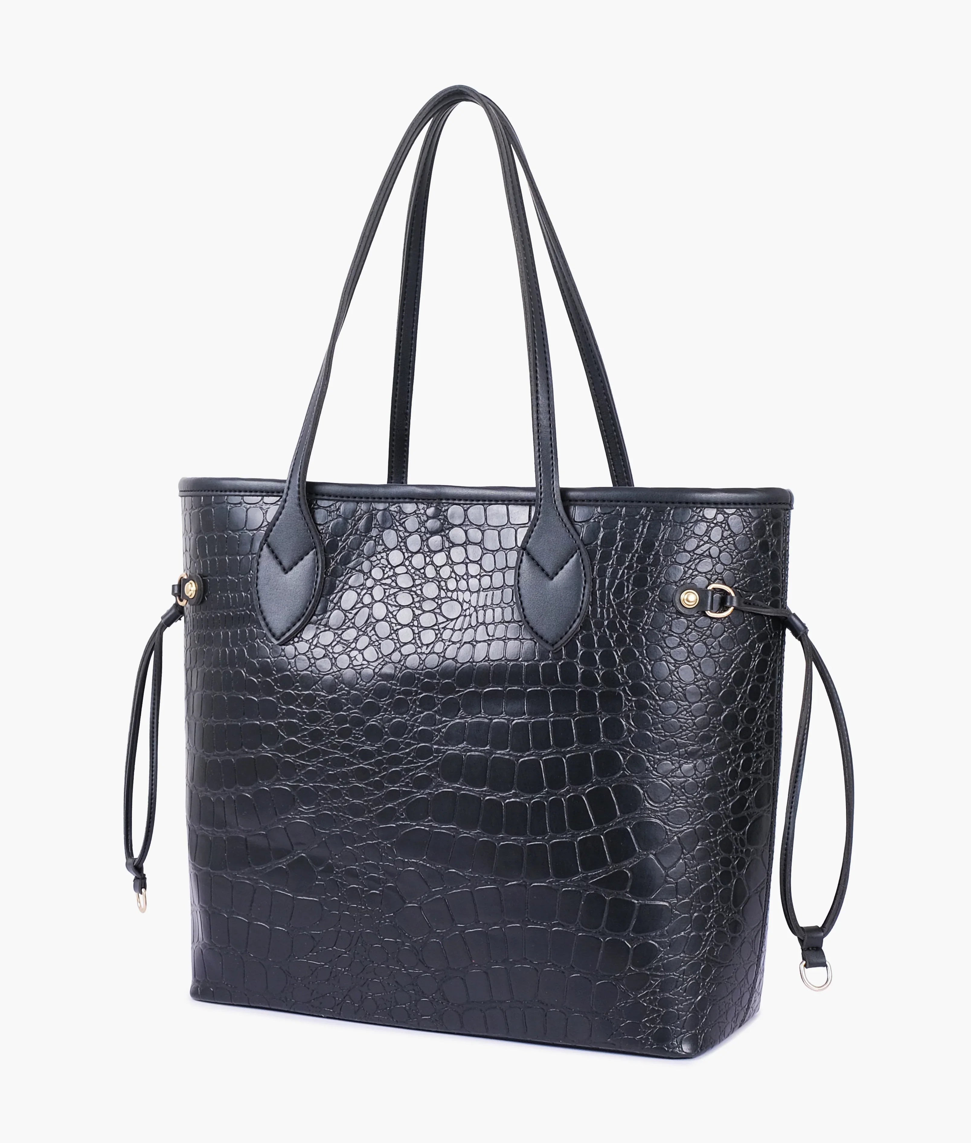 Black Luxury Crocodial Tote Bag
