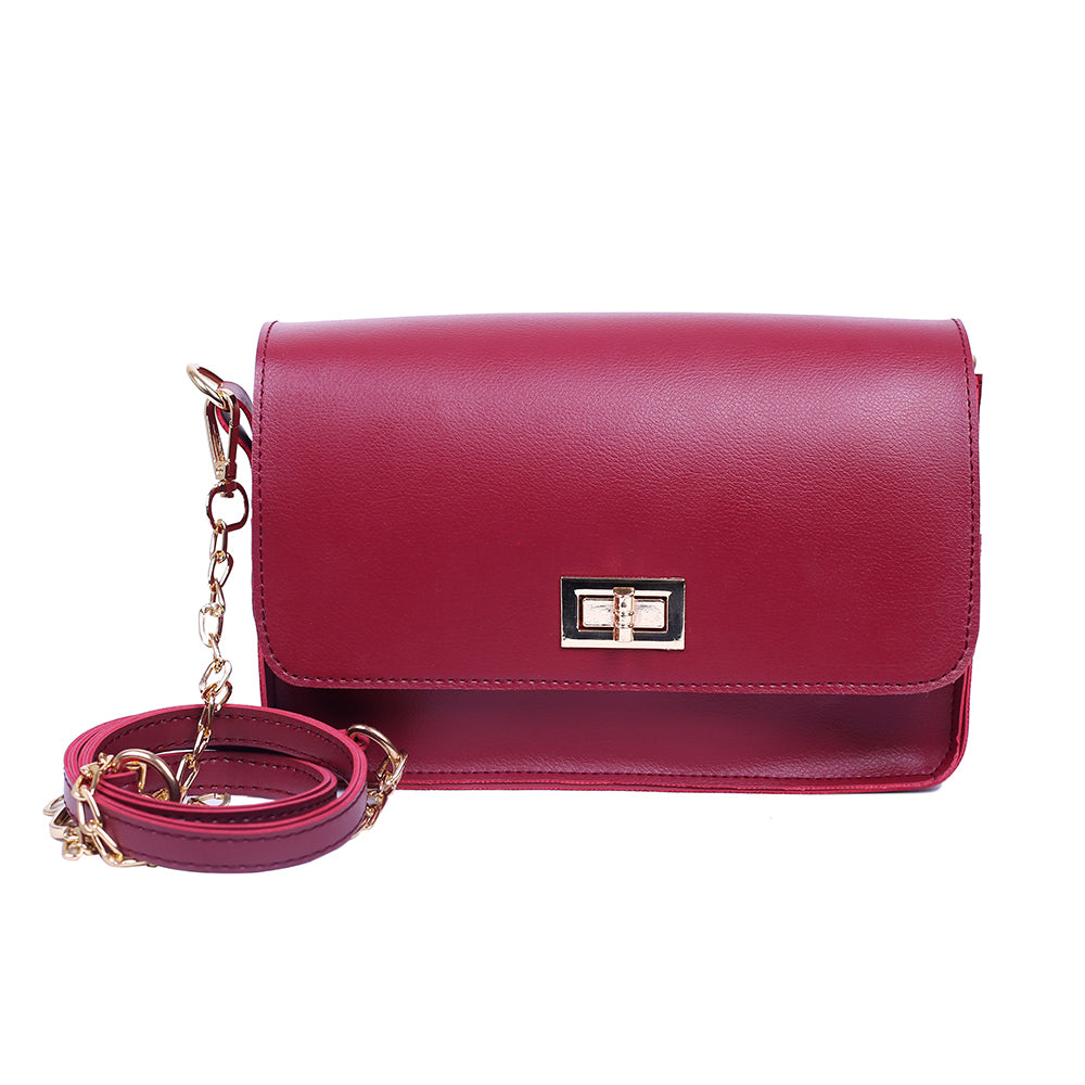 Belle Maroon Crossbody Bag