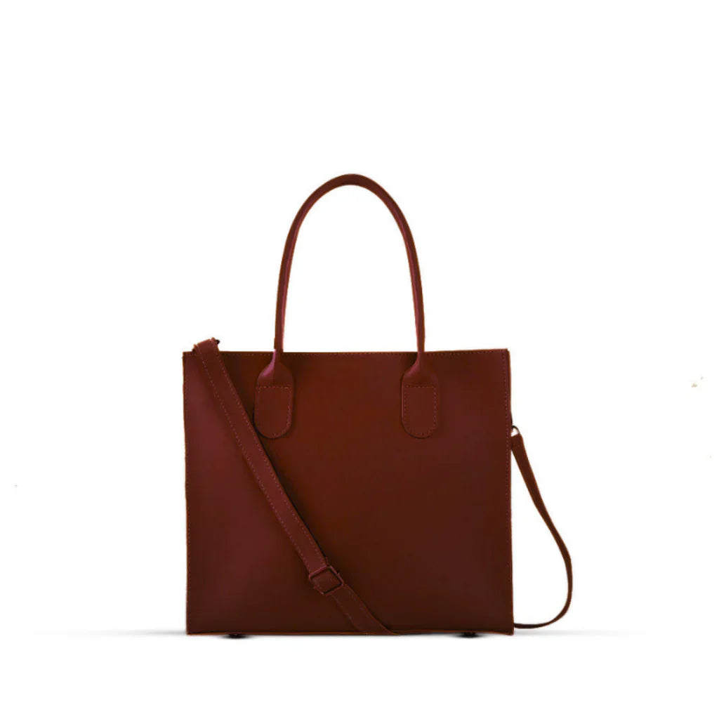 Minimalist Luxe Maroon Tote Bag