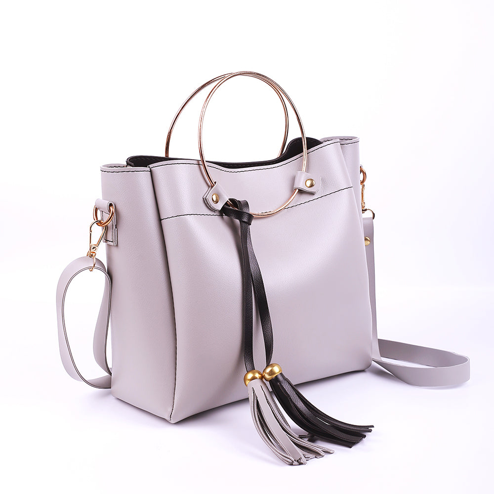 Iconic Grey and Black Handbag